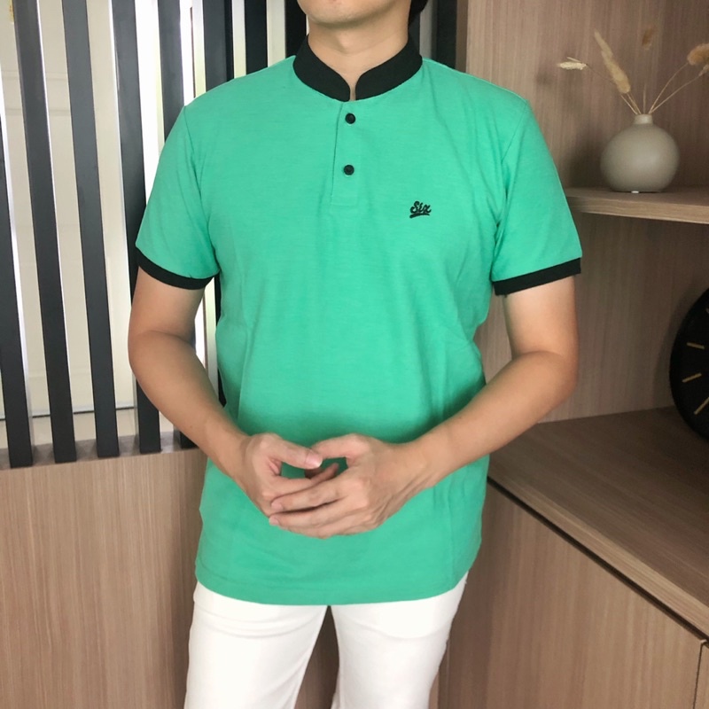 [CLEARANCE SALE] Kaos Polo Kerah Shanghai Slimfit Hijau Seafoam Green
