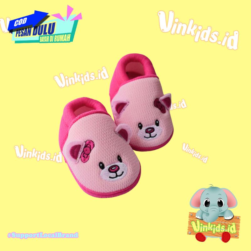 Sepatu Bayi Cewek Cowok 0-12 Bulan Prewalker Karakter Bear