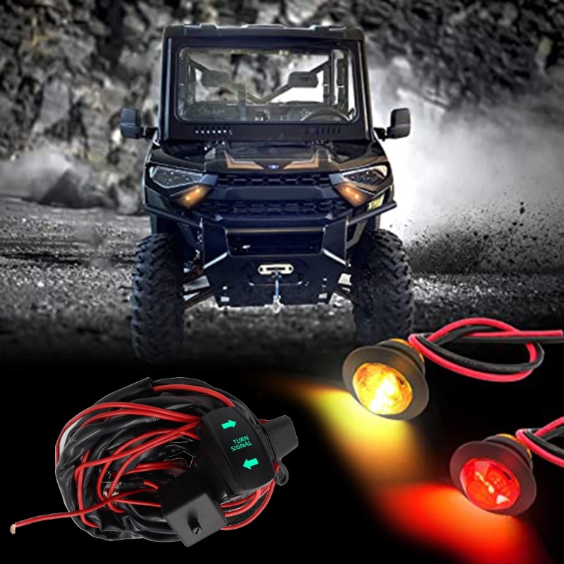 Zzz Saklar Rocker Switch Lampu Sein Led 12V Dengan Klakson Untuk ATV UTV