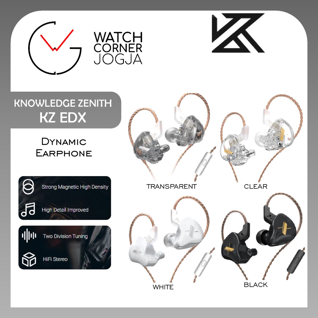 Knowledge Zenith KZ EDX with MIC Dynamic Driver Stage Monitoring Earphone ORIGINAL