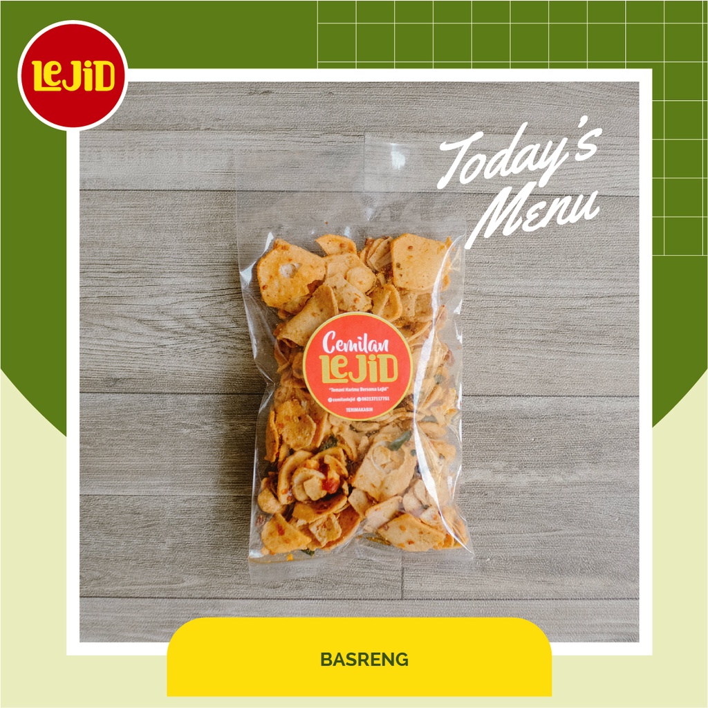 

BASRENG 150GR / CEMILAN PEDAS / BUMBU BASAH / JAJANAN / MAKANAN RINGAN / DAUN JERUK