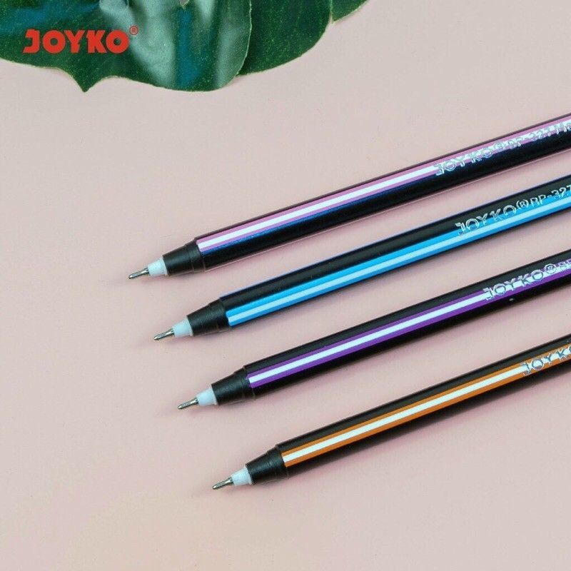 (ISI 12PCS)BALL PEN JOYKO MAZE BP-327 0,7 MM WARNA HITAM•FK GROSIR