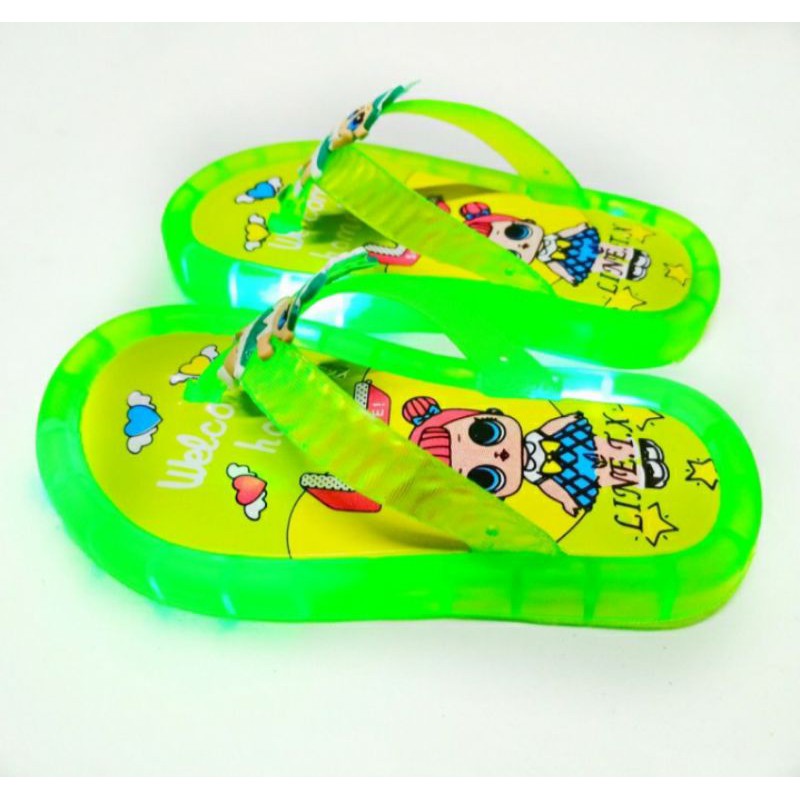Sandal anak perempuan/sandal lol/sandal led anak perempuan/sendal anak anak perempuan