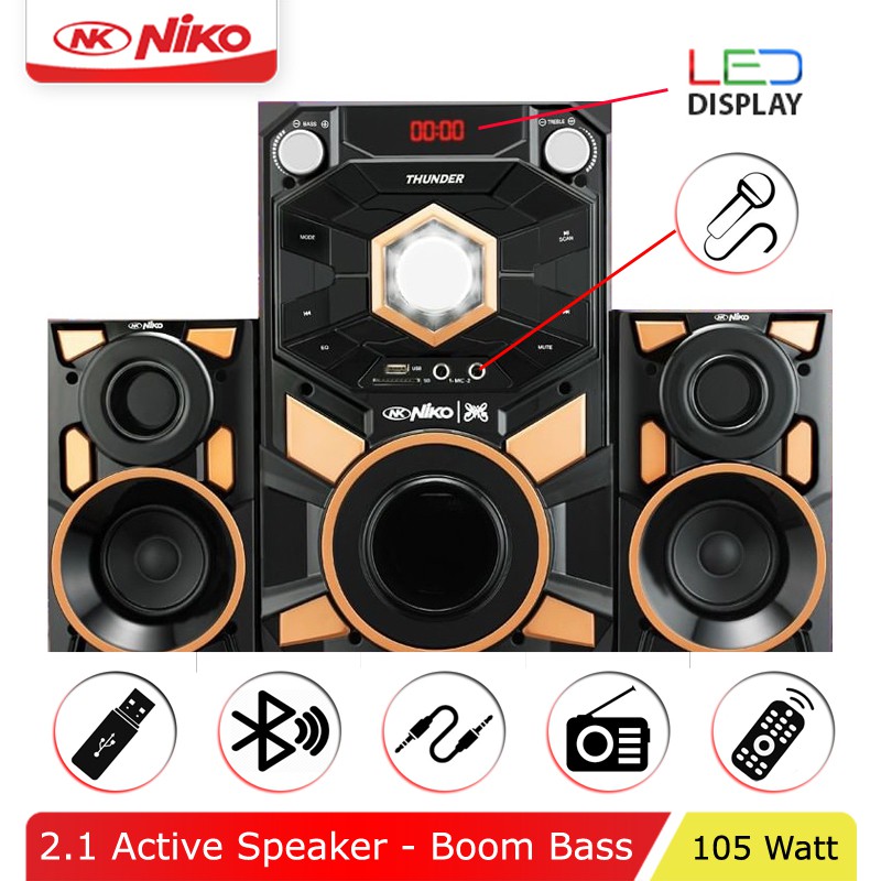 Jual Speaker Niko Slank THUNDER (Karaoke) l GARANSI RESMI Shopee