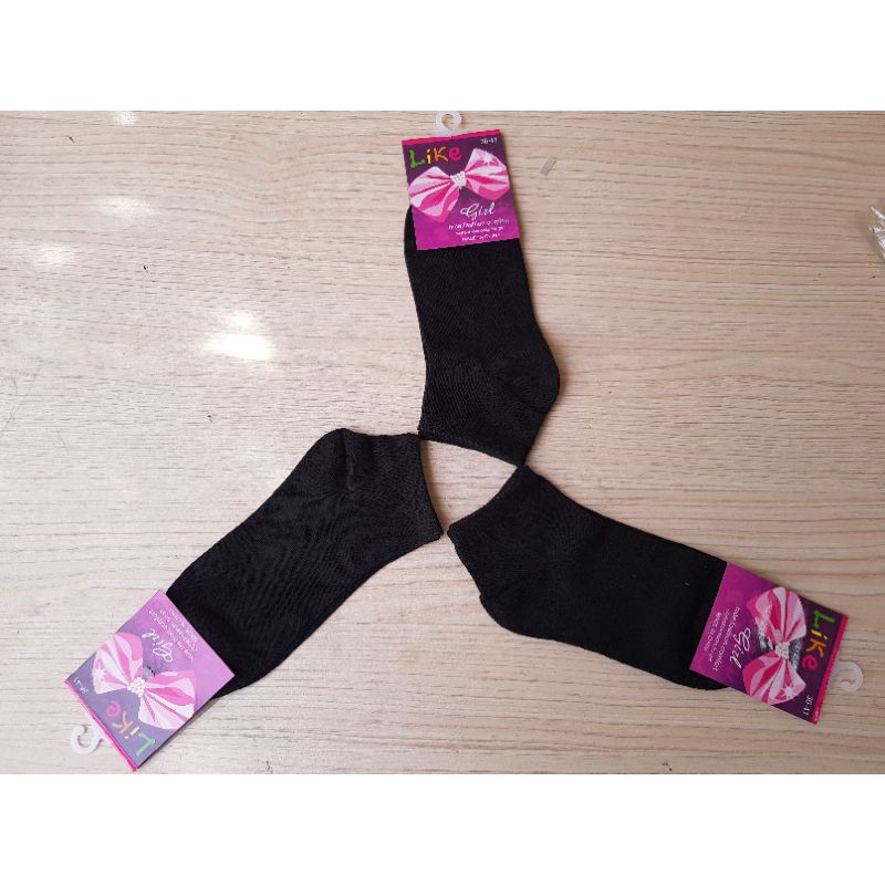 Kaos kaki mata kaki  ( LIKE ) / kaos kaki hitam wanita / Kaos kaki hitam pendek