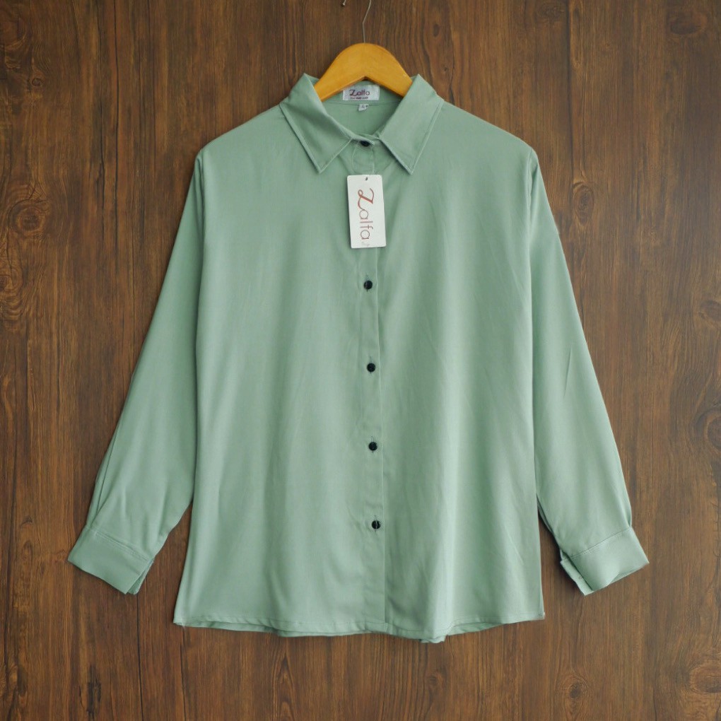 BASIC rayon kemeja by ZALFA OUTFIT-Mint (R.Twill)