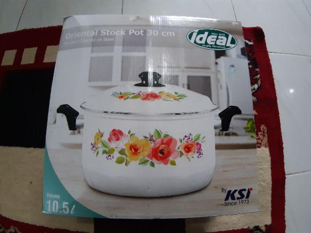 Ideal Panci Oriental Stockpot Enamel Besar Jadul Higenis (cocok Tuk Kanker)