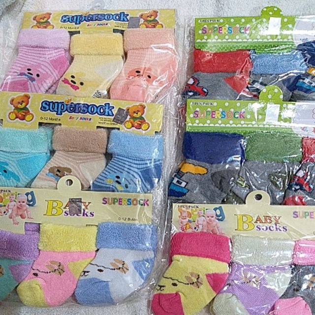 Super sock Kaus kaki baby lipat 0-6 month