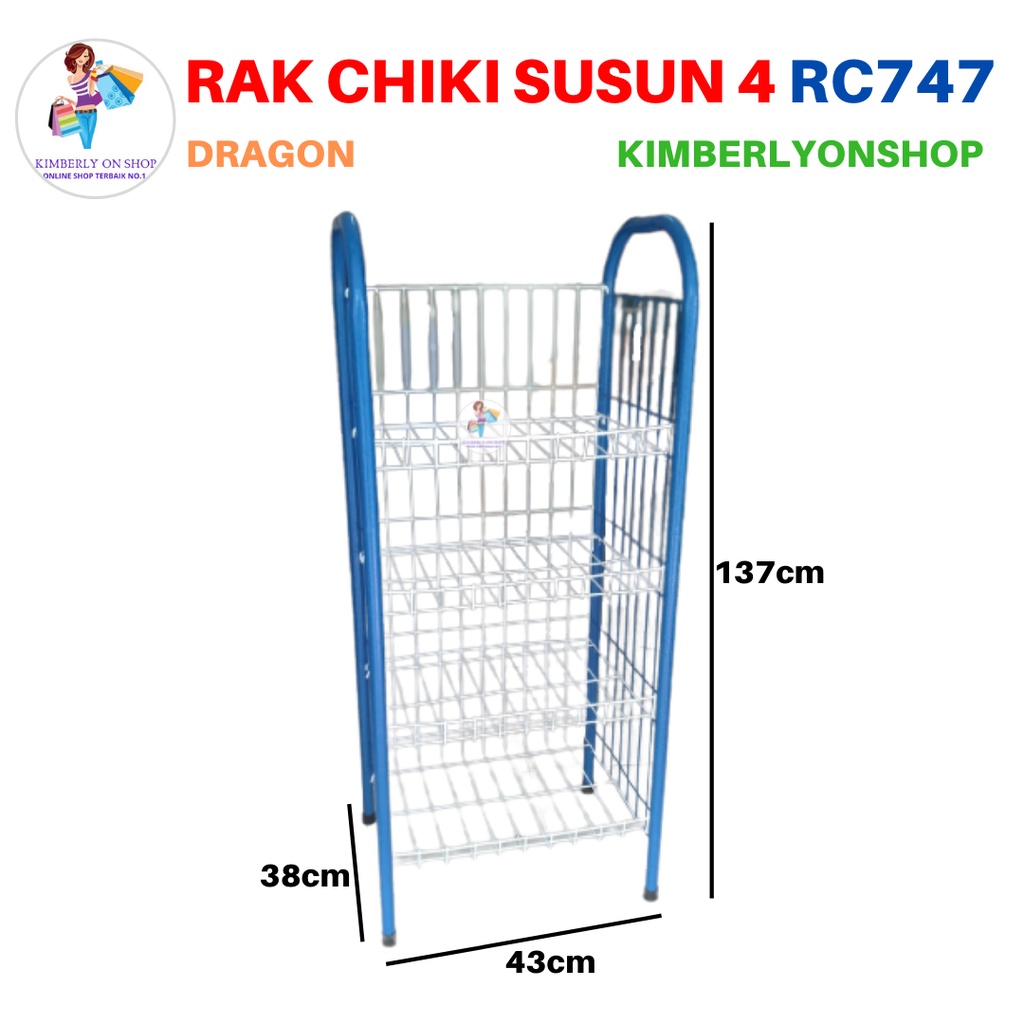 Rak Chiki Snack Rak Display Serbaguna Susun 4 Dragon