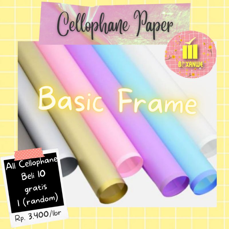 

kertas wrapping bunga cellophane paper motif basic frame