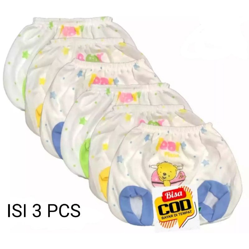 3 Pcs Celana Pop Bayi Print || Celana Kacamata Bayi  Print