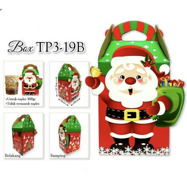 Box Toples Natal Box Toples motif Natal Dus toples Isi 3 Toples
