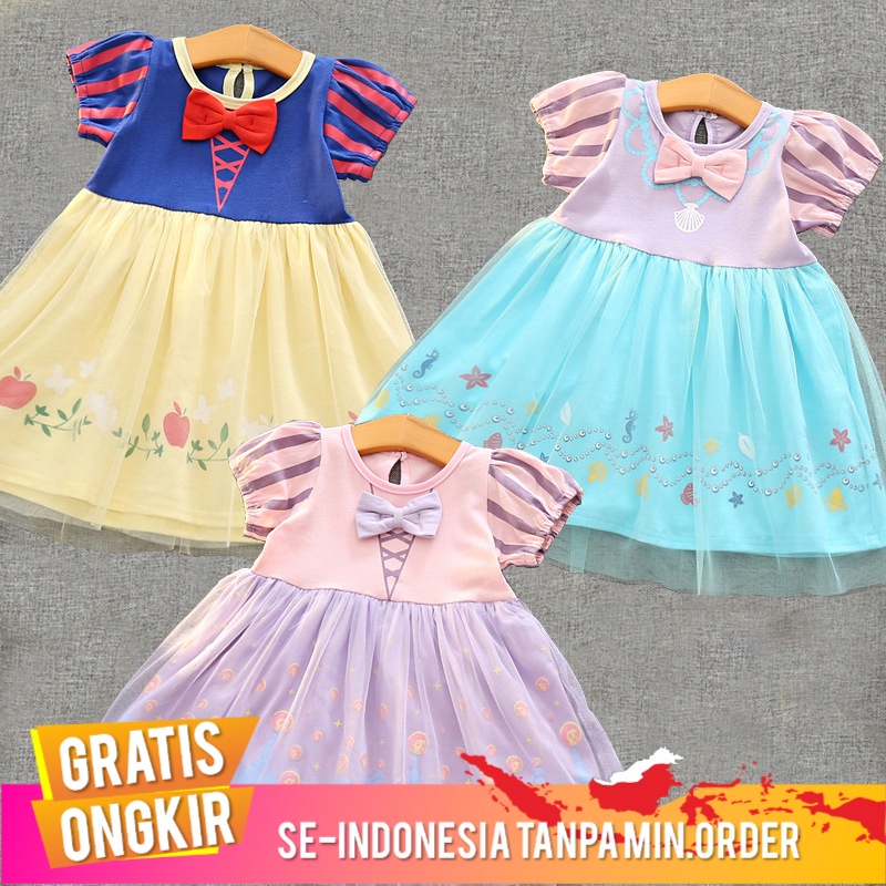 Gaun Anak  Anak Perempuan Aisha Gaun 2021 Anak-anak   Salju Putih Bayi Perempuan  Gaun Rok Anggun