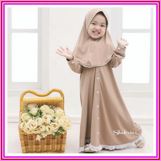 Gamis Anak Lebaran Bestseller Fashion Trendy Terbaru Ck-Kid Della Bata 88.002 Shabrina Kids  Baju An