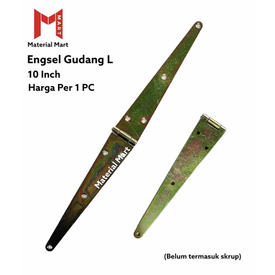 1 Engsel Gudang L 10&quot; | Engsel Pintu Gudang 10 Inch | Engsel L 25cm | Material Mart