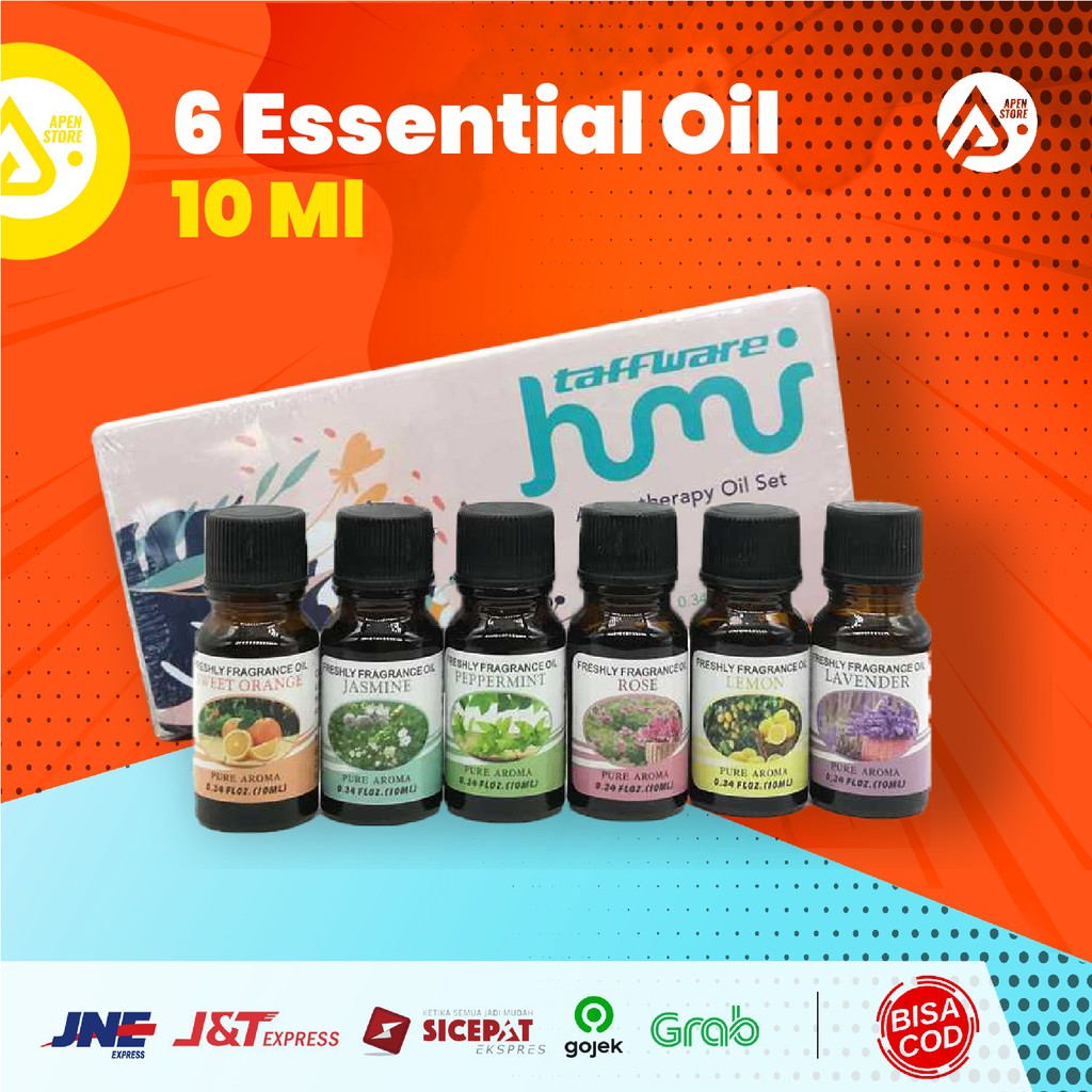 6 Botol Essential Oil 10ML Minyak Esensial Essensial Oil Disfuser Pengharum Ruangan Aromaterapi