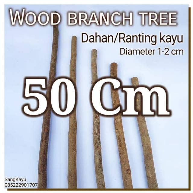 Wood Branch Tree 1-2x50 Cm Dahan kayu potongan kayu bahan craft dekor