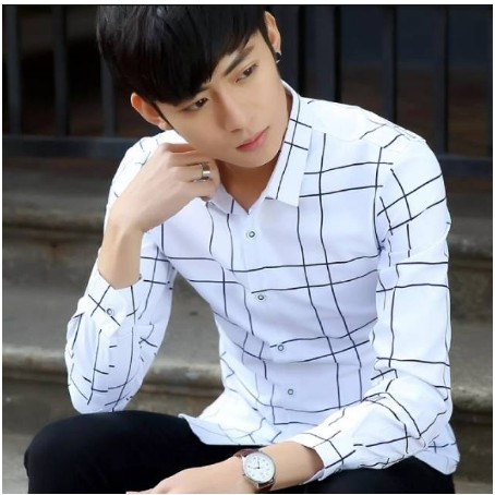 KEMEJAPRIA HEM ALISAN KEMEJACOWOK PRIA KASUAL POLOS H27M6 BAJU KEMEJA POLOS NAVY BIRU DONGKER PRI