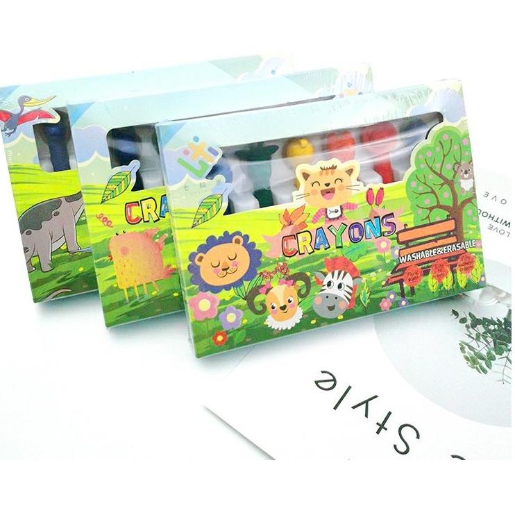 

Sekarang Viral Crayon 3D colors 6pcs animals 92C02