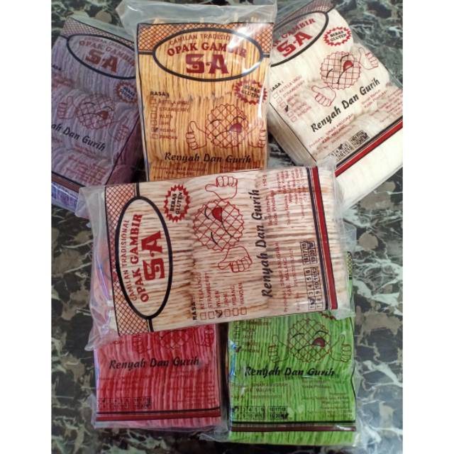 

TERMURAH!! Free pack dus Cemilan opak gambir original enak, sehat
