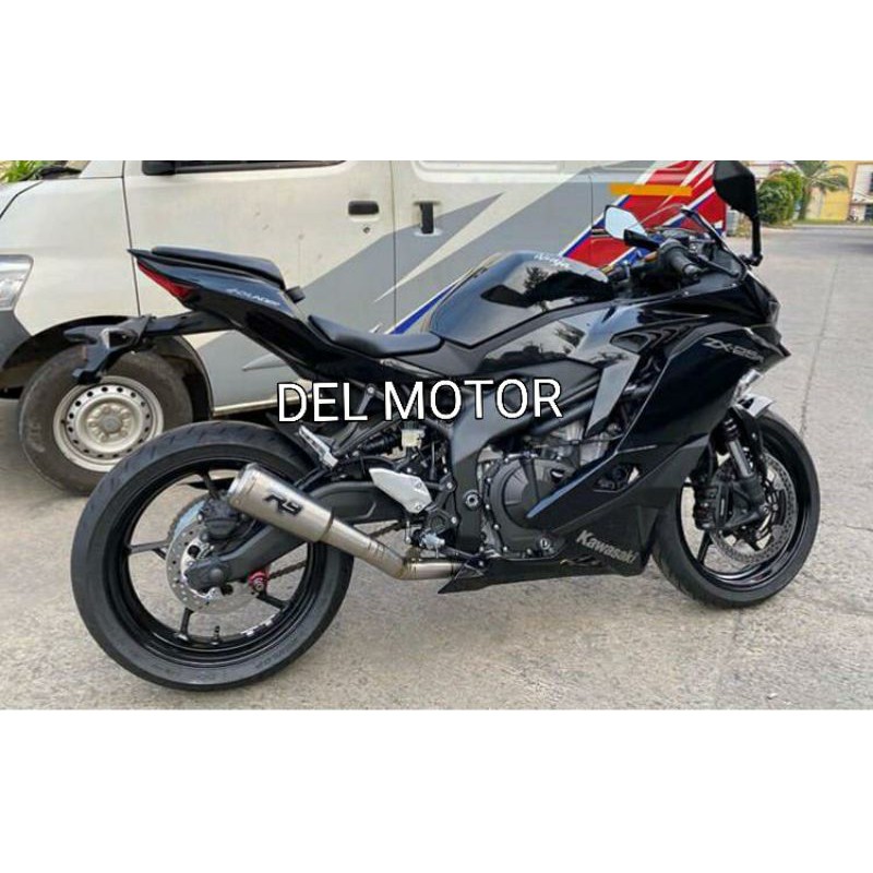 Knalpot racing ninja zx25r original r9 titanium full system