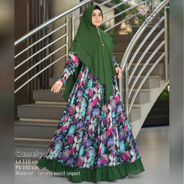 Camelya syar'i set motif 06 ORI Nazla