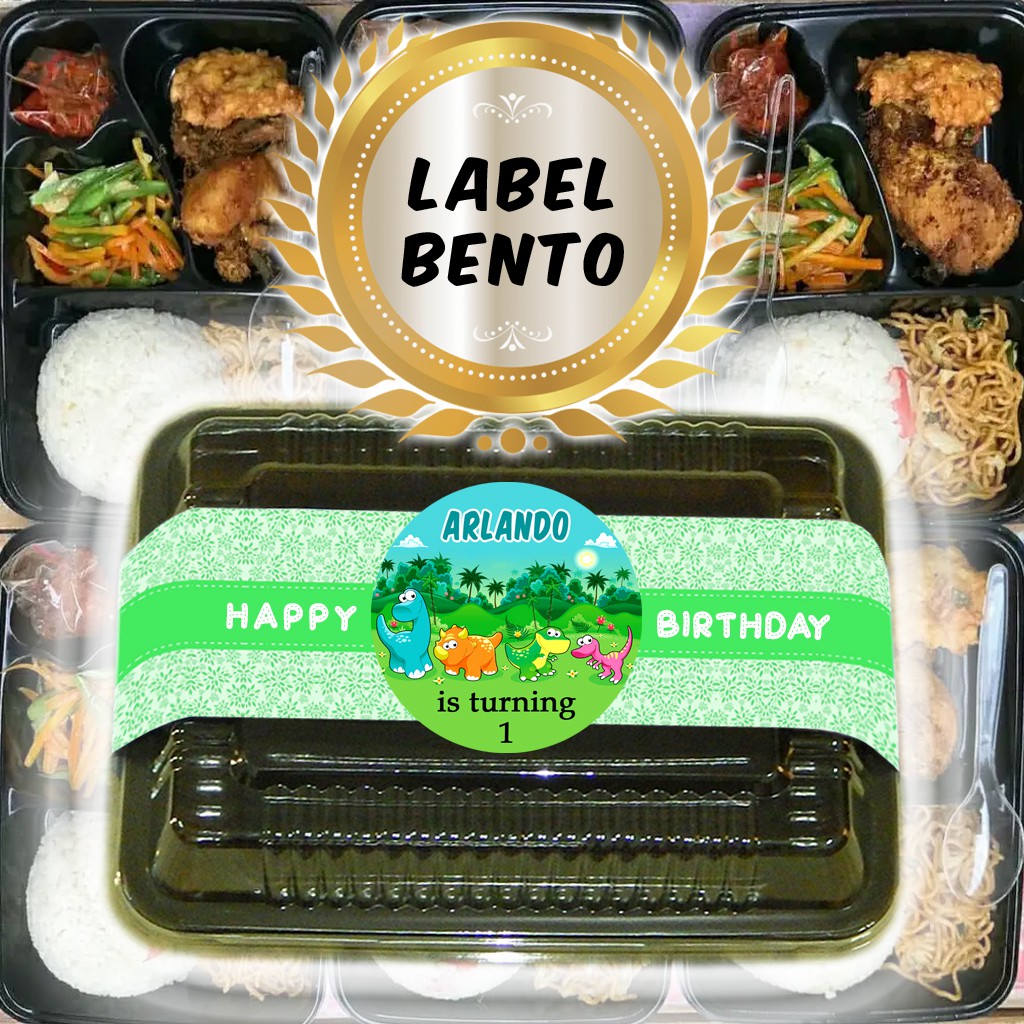 

DINOSAURUS - LABEL BENTO / LABEL AQIQAH / LABEL NASI BENTO ULTAH ULANG TAHUN