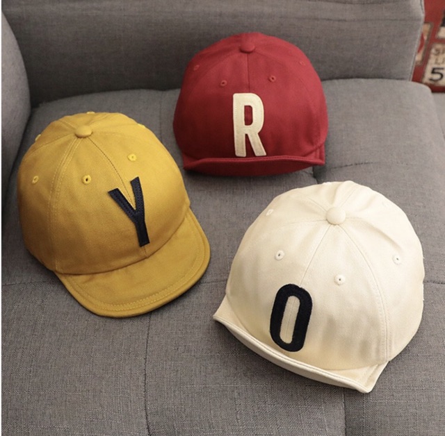 Topi Baseball Motif Tulisan Warna Polos untuk Anak Laki-laki / Perempuan BORY