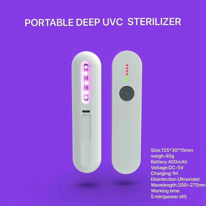 Lampu UVC UV Sterilizer Anti Virus Disinfektan Anti Bakteri Portable Recargeable