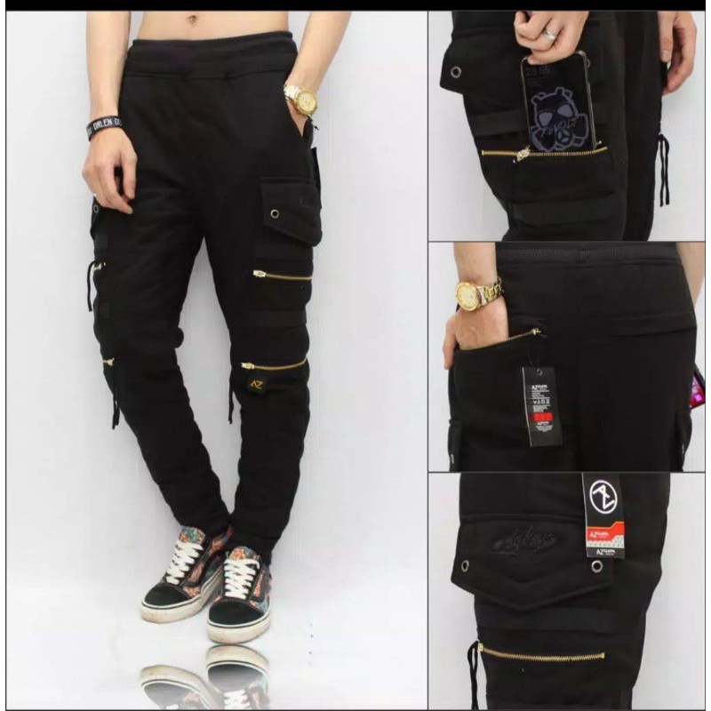 celana jogger zipper
