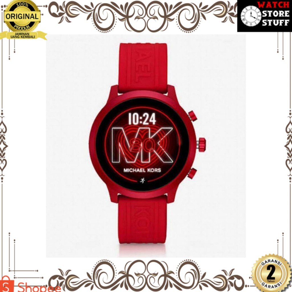 Michael Kors Smartwatch Gen 4 MKGO MKT5073 / MK GO MKT 5073 Red Tone Rubber Silicone Strap