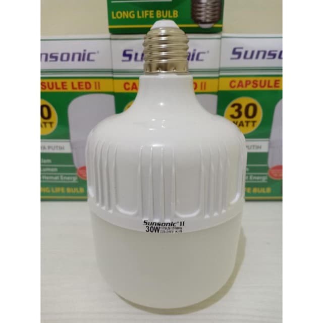 Sunsonic Lampu Bohlam LED JUMBO 5 watt - 30 Watt Hemat Energi 85% - Putih