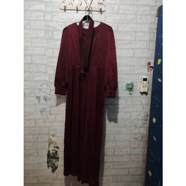 gamis jumpsuit wanita plisket preloved