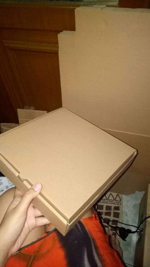 25x25x5 (10pcs) Box Pizza Eflute Kotak Kemasan Kemeja Kardus Karton Kue Hijab