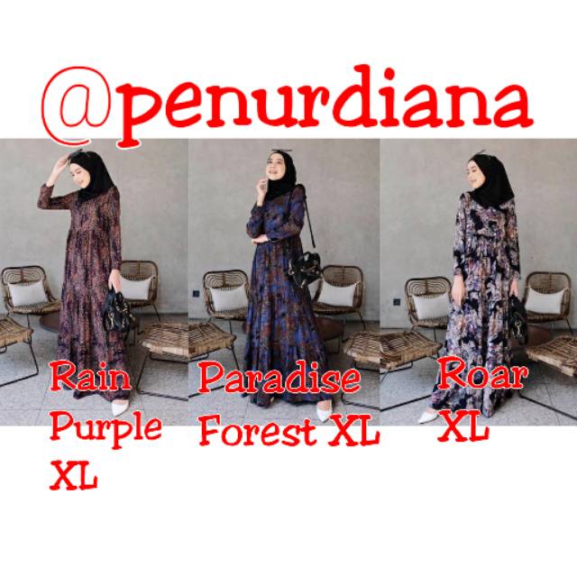 Ready Soon Amara Dress (Roar, Rain dan Paradise) by Gonegani