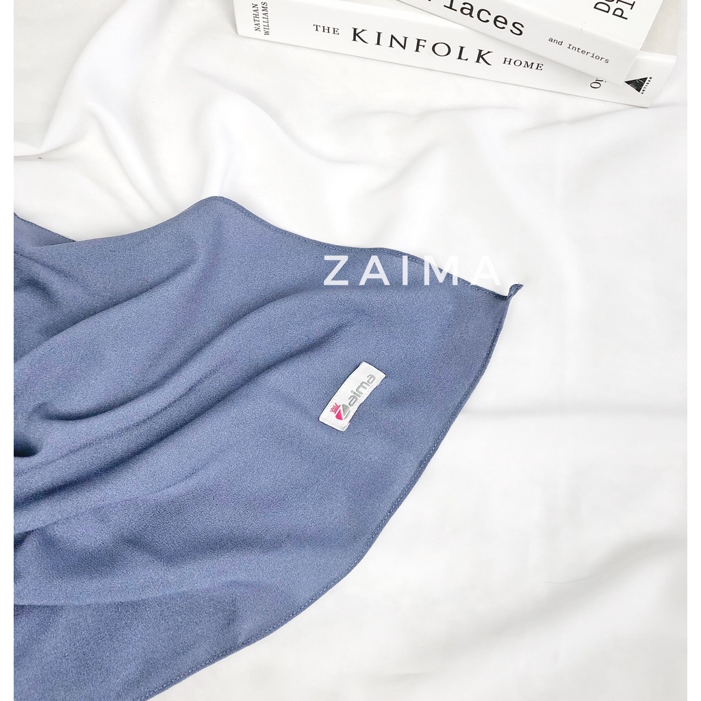 Pashmina Instan Pad Ped Jumbo Syar'i Lebar Tebal Panjang Diamond Crepe-Denim