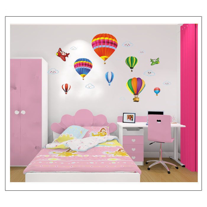 RELIZA WALL STICKER BALON UDARA ANAK AWAN KIDS ANGKASA LANGIT STIKER DINDING XY8070