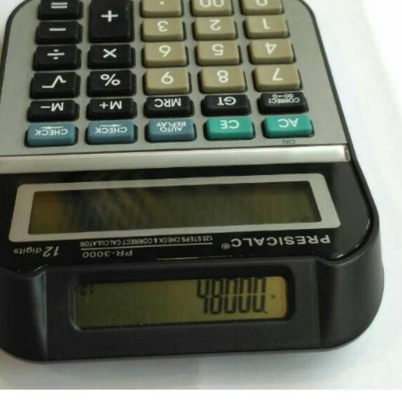 

BIG SALE!! KODE-655 Kalkulator Kasir Warung Toko Presicalc PR-3000
