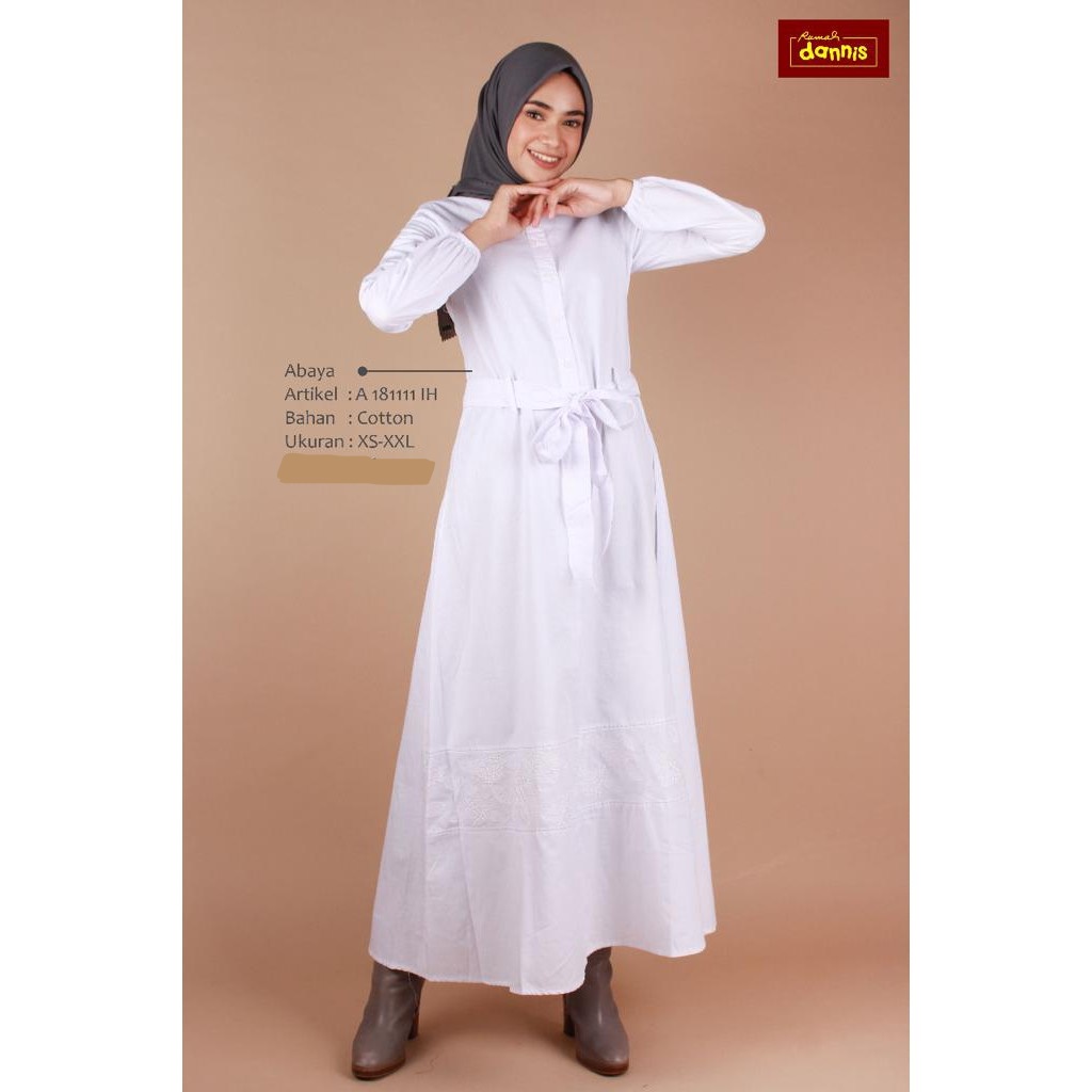 Abaya Gamis Putih Dannis