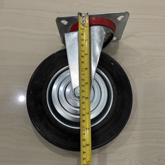 8” Roda karet hitam hidup putar 8"inchi roda putar hidup 8"inci roda gepeng 8" roda steling roda eta