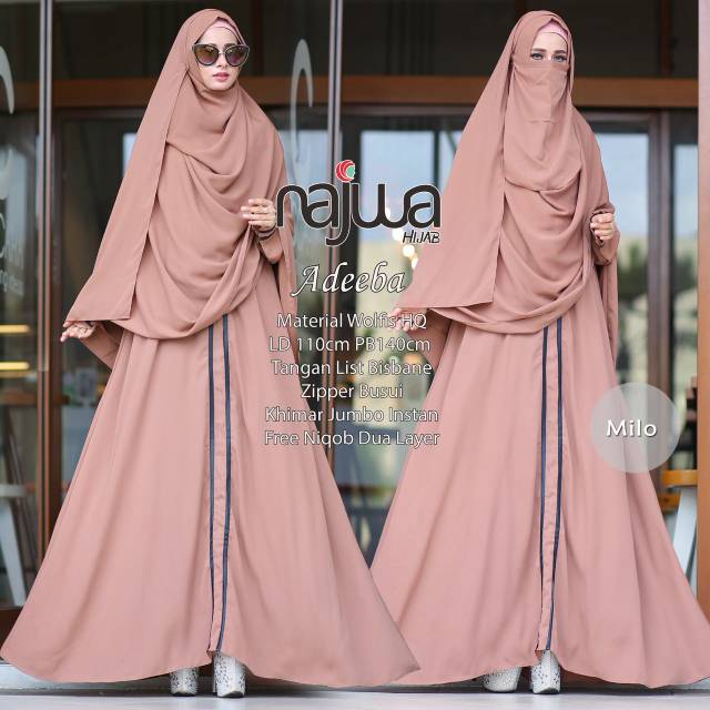 RESTOK  ADEEBA SET SYARI ORI BY NAJWA.  MURAH
