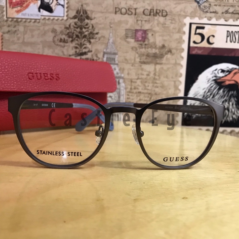 Kacamata Original merk Guess model kacamata retro material stainless steel kualitas guess original