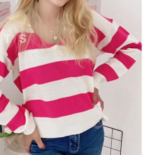 PREMIUM  Fuji Crop Top Sweater TEBAL / OVERSIZED