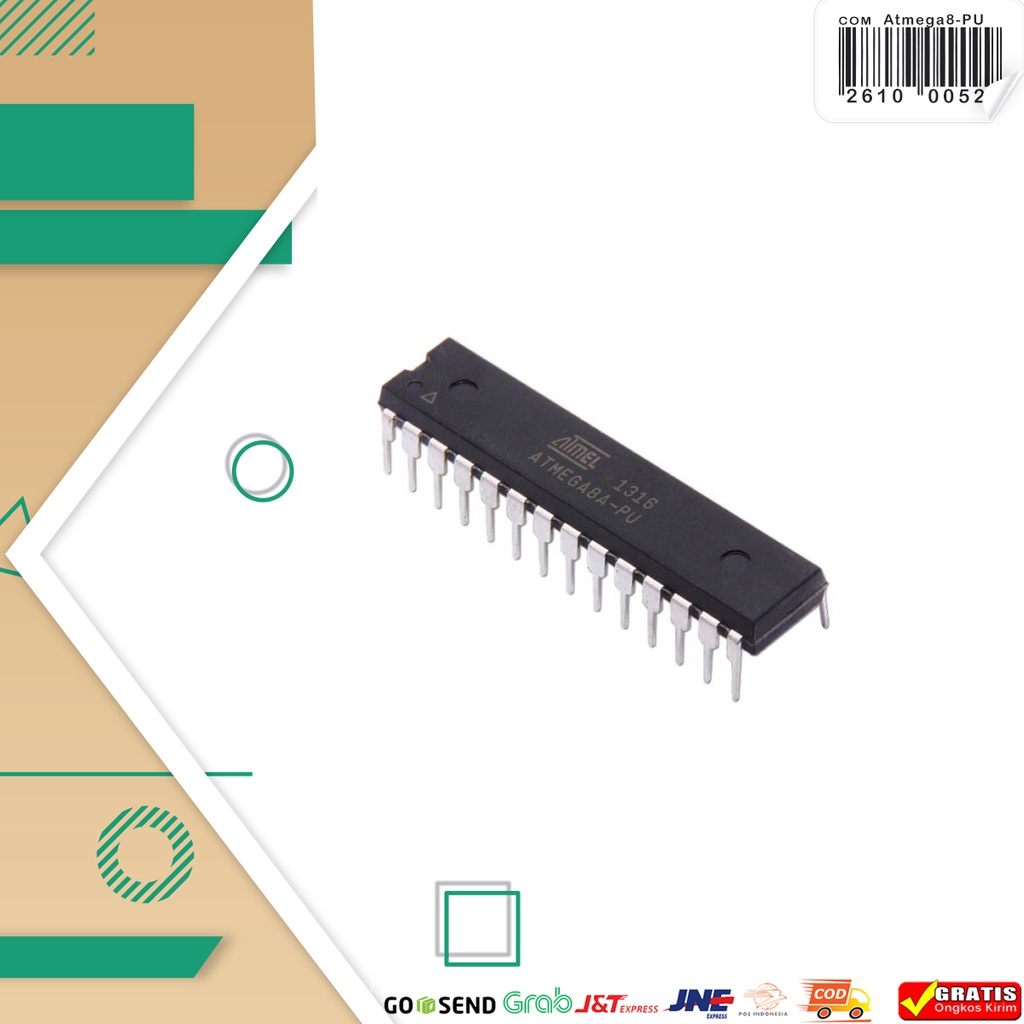 Ic atmega8-16pu dan ic atmega 328p-pu