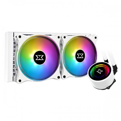 Xagatek Aurora Artic 240 AIO CPU Liquid Cooler Fan White Edition 120mm