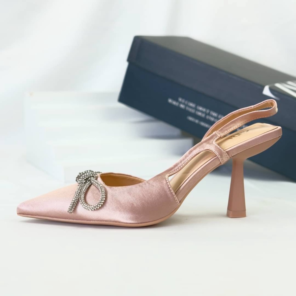 [7.7 Boombastis Sale⚡] - TERMURAH ! SEPATU WANITA SLINGBACK HIGH HEELS ZS459 PREMIUM IMPORT