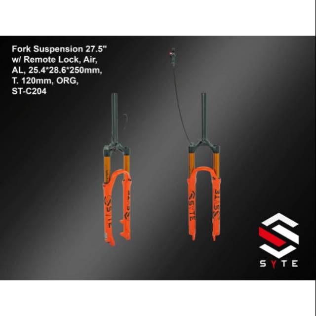 Fork sepeda 27,5" SYTE T120MM REMOTE-AIR