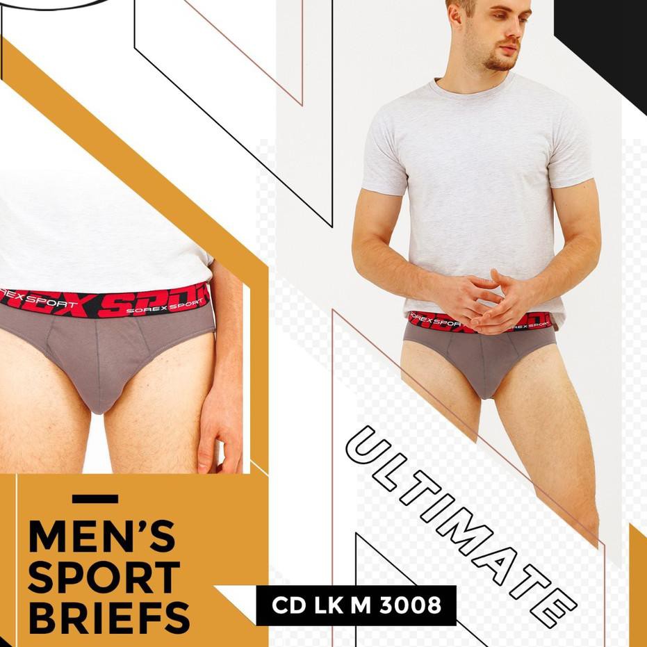 ֍ Isi 3 Pcs - Sorex Man CD Sport Pria LK M 3008 Ultimate ❋