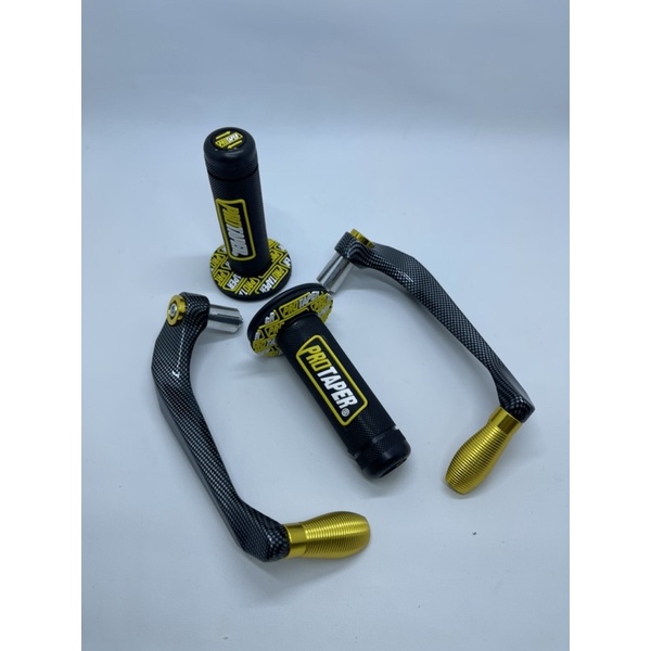 Handgrip/Handfat Karet Empuk  Donat + Proguard Karbon Full CNC/Pelindung Handle Rem Universal