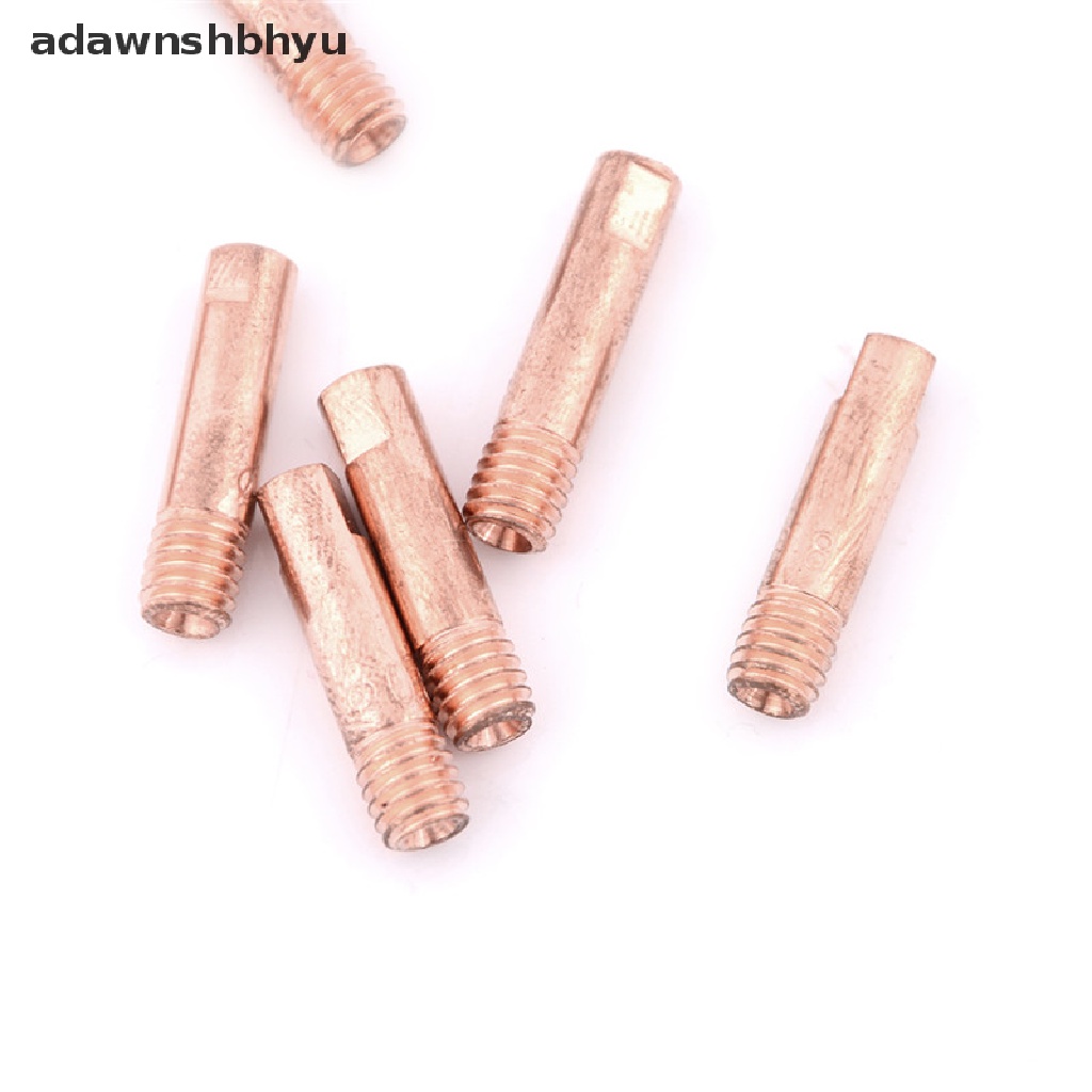 Adawnshbhyu 10pcs Gas Nozzle Gold 15AK-0.8mm Mig Mag Welding Weld Torch Kontak Tips